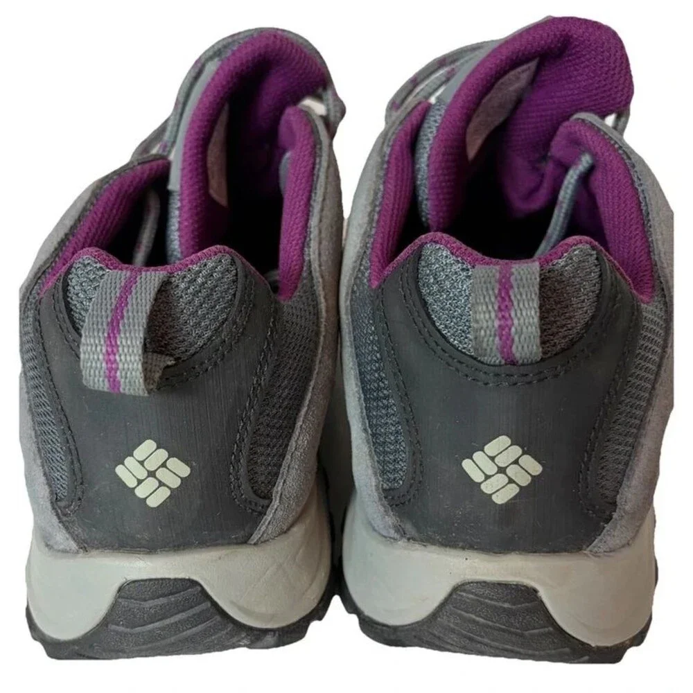 Columbia Crestwood Low Hiking Outdoor Shoe Graphite Wild Iris Womens US Size 9.5